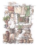  book brown_hair building keiryou_nikyaku kettle machine plant sheep shorts washing window 