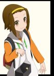  backpack bag box brown_eyes brown_hair casual hairband hoodie k-on! short_hair solo tainaka_ritsu 