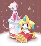  drinking_straw food french_fries jirachi kuo logo mcdonald&#039;s mew nintendo no_humans pokemon pokemon_(creature) star straw 