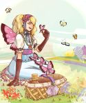  agitha basket blonde_hair butterfly earrings gloves gothic_lolita jewelry lolita_fashion long_hair nintendo pointy_ears smile the_legend_of_zelda twilight_princess twintails wings 