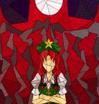  bad_id crossed_arms hong_meiling koutyousan solo stained_glass touhou 