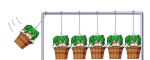  bucket clone girl_in_bucket green_eyes in_bucket in_container kisume newton's_cradle ro-reru science short_hair touhou twintails 