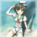  blush hat highres murasa_minamitsu sailor sitting solo toshizaki_shouma touhou 