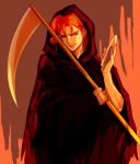  1boy cloak death_(entity) grim_reaper jojo_no_kimyou_na_bouken kakyouin_noriaki mask nacoct redhead scythe solo 