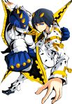  2boys 4179a absurdres black_hair bob_cut bruno_bucciarati hair_ornament highres jojo_no_kimyou_na_bouken multiple_boys stand_(jojo) sticky_fingers_(stand) zipper 