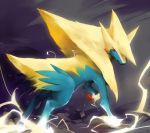  claws creature electricity manectric mega_pokemon no_humans pokemon pokemon_(creature) pokemon_(game) pokemon_xy red_eyes solo vu06 