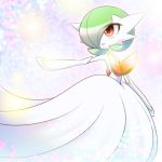  gardevoir green_hair hair_over_one_eye mega_gardevoir mega_pokemon no_humans open_mouth pokemon pokemon_(creature) pokemon_(game) pokemon_xy red_eyes shiratsuki 