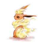  creature fire flareon highres looking_back no_humans pokemon pokemon_(creature) solo 