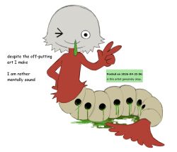  black_eyes closed_mouth comment creature creature_focus english_text grey_fur jejejunum looking_at_viewer one_eye_closed original red_fur rule34.xxx simple_background smile snot solo v white_background 