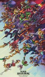  6+boys 6+girls absurdres alex_(minecraft) amamiya_ren amulet android animal_crossing animal_ears arm_cannon armor arms_(game) assault_visor banjo-kazooie banjo_(banjo-kazooie) beak bird black_hair blonde_hair blue_eyes blue_hair bodysuit breasts brown_hair buster_sword cape castlevania:_rondo_of_blood castlevania_(series) champion's_tunic_(zelda) chest_jewel chrom_(fire_emblem) clothing_cutout colored_skin company_connection copyright_name crown dark_samus dog dog_ears dog_girl dog_tail domino_mask donkey_kong donkey_kong_(series) donkey_kong_country dougi dragon dragon_quest dragon_quest_iii dragon_quest_iv dragon_quest_viii dragon_quest_xi dress earrings enderman eye_mask facial_hair falchion_(fire_emblem) fatal_fury female_byleth_(fire_emblem) final_fantasy final_fantasy_vii fingerless_gloves fire fire_emblem fire_emblem:_three_houses fire_emblem_awakening furry ganondorf gerudo glasses gloves green_eyes green_hair green_skin gun handgun hat headband headpiece helmet hero_(dq11) highres holding holding_gun holding_sword holding_weapon incineroar inkling_boy inkling_player_character isabelle_(animal_crossing) jacket jewelry joker_(persona_5) kaori_(splatoon) kazooie_(banjo-kazooie) ken_masters king_k._rool kingdom_hearts kingdom_hearts_i link long_hair looking_at_viewer male_byleth_(fire_emblem) mask master_sword metroid metroid_prime_3:_corruption min_min_(arms) minecraft mishima_kazuya mole mole_under_mouth monster multiple_boys multiple_girls mythra_(xenoblade) open_mouth pants paralyzer persona persona_5 pikmin_(creature) piranha_plant pointy_ears pokemon pokemon_(creature) ponytail power_suit_(metroid) princess_daisy pyra_(xenoblade) red_hair richter_belmont ridley roto_(dq3) samus_aran schalternate sephiroth shield short_hair shorts simon_belmont smile sora_(kingdom_hearts) spikes splatoon_(series) splattershot_(splatoon) steve_(minecraft) street_fighter super_mario_bros. super_smash_bros. swept_bangs sword tail tekken tentacle_hair terry_bogard the_legend_of_zelda tiara topknot varia_suit very_long_hair weapon white_hair wings xenoblade_chronicles_(series) xenoblade_chronicles_2 zero_suit 