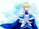  1boy armor blonde_hair eugeo green_eyes lime_(pixiv) short_hair sword sword_art_online weapon 