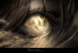  1boy absurdres blonde_hair character_request check_character close-up commentary english_commentary english_text eye_focus highres illithii looking_to_the_side male_focus shadow_slave solo sunny_(shadow_slave) veins wide-eyed 