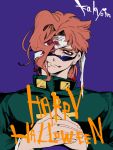  1boy bandage_over_one_eye bandages blood blood_on_face earrings jewelry jojo_no_kimyou_na_bouken kakyouin_noriaki mapi red_eyes scar solo sunglasses 