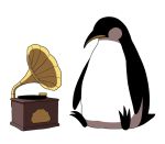  beak bird claws ken_(koala) no_humans original penguin phonograph record sitting tagme toes wings 