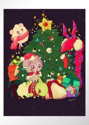  :p absurdres antennae bblin820 bergmite black_background blue_eyes border box budew bug capelet cat centipede christmas_tree clothed_pokemon colored_sclera commentary_request dedenne earmuffs espurr friend_ball full_body fur-trimmed_capelet fur-trimmed_headwear fur_trim gift gift_box goomy hair_ornament hat highres holly_hair_ornament larvitar litwick looking_at_viewer mareep no_humans pink_scarf pink_sclera poke_ball pokemon pokemon_(creature) purple_sclera red_capelet red_eyes red_ribbon red_sweater ribbon sack santa_hat scarf scolipede simple_background standing star_(symbol) staryu sweater swirlix tongue tongue_out ultra_ball white_border white_eyes yellow_sclera 