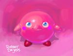  artist_name blue_eyes blush_stickers kirby kirby_(series) pink robert_de_jesus shoes smile solo 
