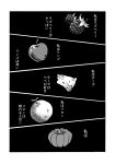  apple cheese comic food fruit heian_jirou mahou_shoujo_madoka_magica melon monochrome pumpkin raspberry translation_request 