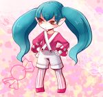  alternate_costume blue_hair candy league_of_legends long_hair mizoreame pantyhose pointy_ears poppy twintails yordle 