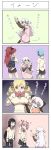  4koma 6+girls ? akemi_homura bag black_hair blonde_hair blue_hair bow breast_grab cheese comic dress drill_hair hair_bow hair_ornament hair_ribbon hairband hairclip highres kaname_madoka long_hair mahou_shoujo_madoka_magica mahou_shoujo_madoka_magica_movie miki_sayaka momoe_nagisa multiple_girls pantyhose pink_eyes pink_hair polka_dot polka_dot_dress ponytail red_eyes redhead ribbon sakura_kyouko school_bag school_uniform short_hair short_twintails tomoe_mami translated twin_drills twintails white_hair yellow_eyes yt 