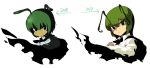  1girl 2008 2013 antennae before_and_after bust cape comparison green_eyes green_hair progress ringed_eyes short_hair space_jin touhou wriggle_nightbug 