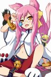  animal_ears bell blazblue candy cat_ears cat_tail glasses iron_tager kokonoe lambda-11 masa_tarou pink_hair ribbon tail 