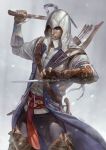 assassin&#039;s_creed assassin&#039;s_creed_iii blade bow_(weapon) connor_kenway gloves hood quiver sash tomahawk virus-ac74 weapon 