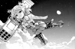  1girl monochrome necktie rocket_launcher sabaku_chitai sanya_v_litvyak short_hair skirt smile solo strike_witches weapon 