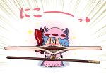  animal_ears bat_wings blush cat_ears colored noai_nioshi pocky remilia_scarlet touhou wings 