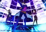  3boys artist_name boots chain copyright_name family hat highres jojo_no_kimyou_na_bouken jonathan_joestar joseph_joestar_(young) kuujou_joutarou mikumikudance multiple_boys scarf song ukimonki 