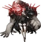  1girl battleship-symbiotic_hime demon_girl horns kantai_collection long_hair official_art red_eyes shinkaisei-kan 
