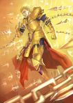  1boy armor blonde_hair chain earrings exxe fate/zero fate_(series) gate_of_babylon gilgamesh jewelry red_eyes solo 