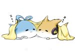  artist_request blanket closed_eyes hair_ornament hair_stick headphones kaku_seiga no_humans shawl sleeping solid_circle_eyes sukusuku_hakutaku tail touhou toyosatomimi_no_miko zzz 