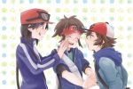 3boys baseball_cap calme_(pokemon) hat height_difference kyouhei_(pokemon) multiple_boys pokemon pokemon_(game) pokemon_bw pokemon_bw2 pokemon_xy superad1 touya_(pokemon) visor_cap 