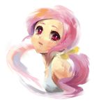  1girl aano_(10bit) bust hanasaki_tsubomi heartcatch_precure! long_hair pink_eyes pink_hair precure simple_background solo tears twintails white_background 