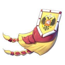  absurdres alpha_(alpha_1918) black_feathers commission commissioner_upload double-headed_eagle feathers fluffkaiser highres holding holding_scepter no_humans non-web_source original scepter transparent_background unworn_headwear 