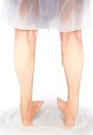  1girl akaume barefoot close-up dress feet legs original solo water wet wet_clothes wet_dress 