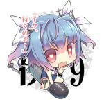  1girl blue_hair blush chibi fang gradient_hair hair_ornament hair_ribbon heart heart-shaped_pupils i-19_(kantai_collection) kantai_collection long_hair lowres mimura_ryou multicolored_hair one-piece_swimsuit open_mouth personification pink_hair pun red_eyes ribbon saliva school_swimsuit smile solo straddling swimsuit symbol-shaped_pupils torpedo twintails 