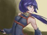  1girl akatsuki_(log_horizon) detached_sleeves highres log_horizon long_hair ponytail purple_hair siaothe-sheep solo sword violet_eyes weapon 
