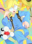  1boy blonde_hair citron_(pokemon) glasses highres male open_mouth pokemon pokemon_(game) pokemon_xy short_hair smile 