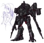  armored_core bodysuit girl gun long_hair mecha missile_launcher plug rifle 