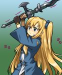  :t blonde_hair blue_eyes charlotte_e_firobisher gloves rohitsuka seiken_no_blacksmith sword weapon 