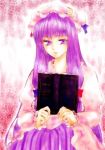  hat hazuki_iku patchouli_knowledge purple_eyes purple_hair touhou violet_eyes 