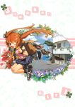  highres im_(badmasa) original red_hair redhead shoes sneakers solo street twintails wink 