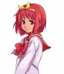  hair_ribbon kamigishi_akari red_eyes red_hair redhead ribbon school_uniform shiba_murashouji short_hair smile to_heart 