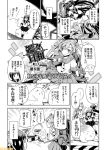  abukuma_(kantai_collection) comic fubuki_(kantai_collection) kantai_collection mizumoto_tadashi monochrome neckerchief pleated_skirt school_uniform serafuku short_sleeves skirt 