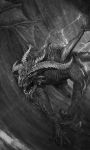  chaos_(warhammer) claws dragon epic horns lightning luffie monochrome no_humans teeth warhammer_fantasy 