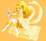  angry blonde_hair boots cure_peace halo kise_yayoi long_hair magical_girl ponytail skirt smile_precure! wand wings yellow_eyes 