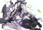  1girl bandaid bodysuit cape crying crying_with_eyes_open gloves hidebuu kantai_collection long_hair looking_at_viewer pale_skin personification purple_hair shinkaisei-kan solo tears wo-class_aircraft_carrier yellow_eyes 