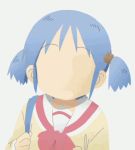  1girl animated animated_gif blue_hair naganohara_mio nichijou school_uniform short_hair solo twintails what 