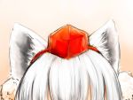  1girl animal_ears hat inubashiri_momiji solo tokin_hat touhou white_hair wolf_ears 